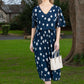 Plisse Pop Over Polka Dot Dress