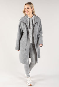 Soft Boucle Zip Up Coatigan