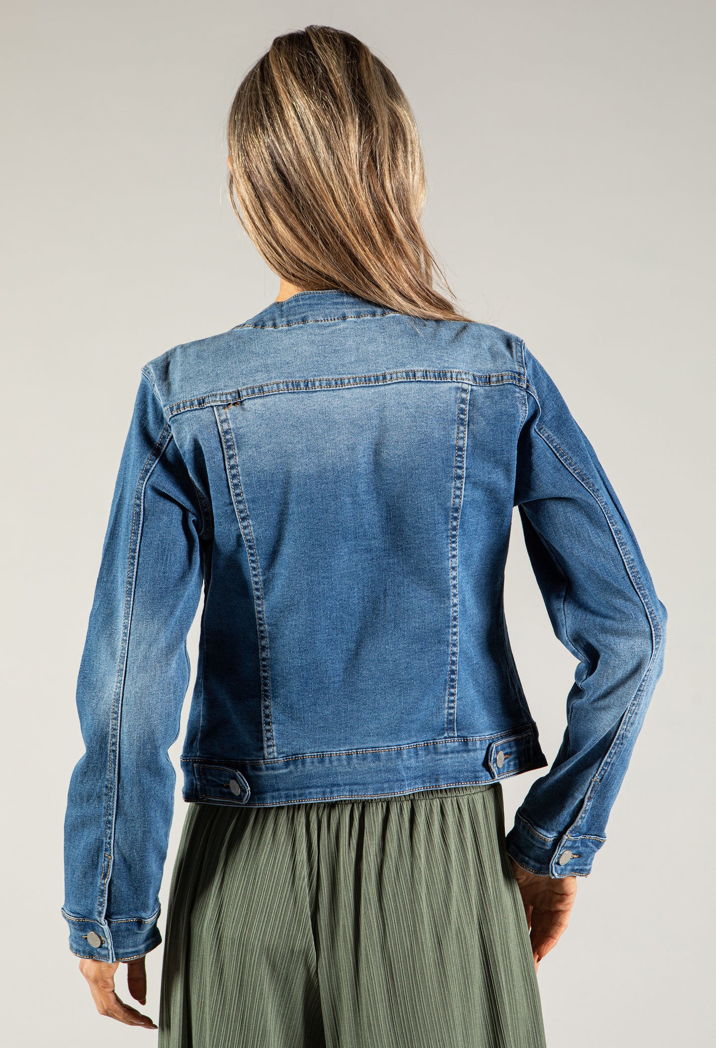 Pearl Detail Denim Jacket