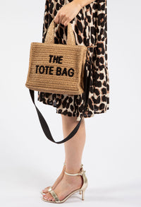 Contrast Crossbody Tote Bag