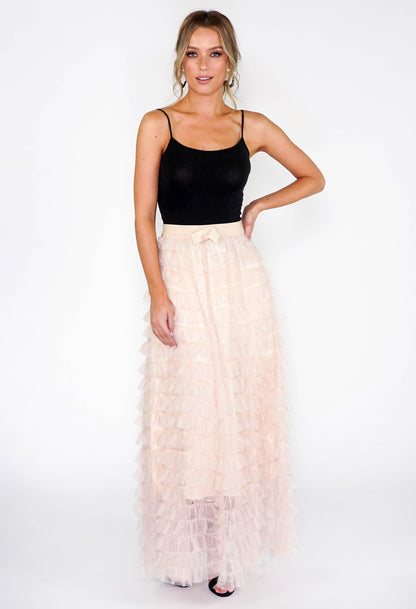 Beige Fill Skirt