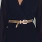 Gold Belt with Diamante Buckle