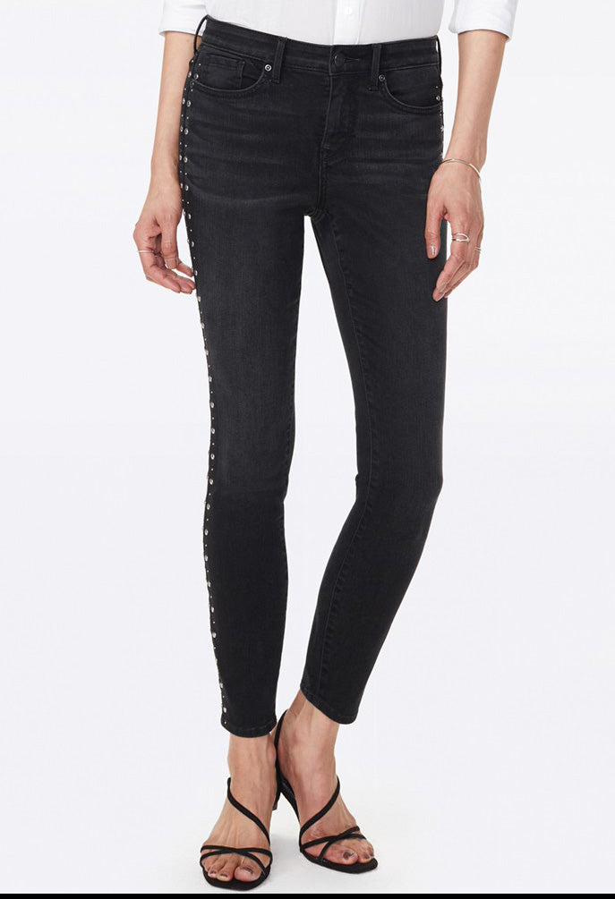 Ami Skinny Jeans With Studded Side Seams