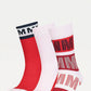 3-Pack Kids Red Cotton Blend Socks