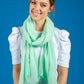 Pastel Green Frayed Scarf