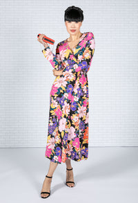 Floral Pop Wrap Dress-1