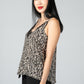 Animal Print Cami with Lace Trim