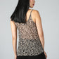 Animal Print Cami with Lace Trim