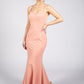 Coral Sweetheart Fitted Gown