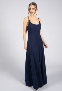 Low Back Navy Dress