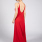 Low Back Lipstick Red Dress