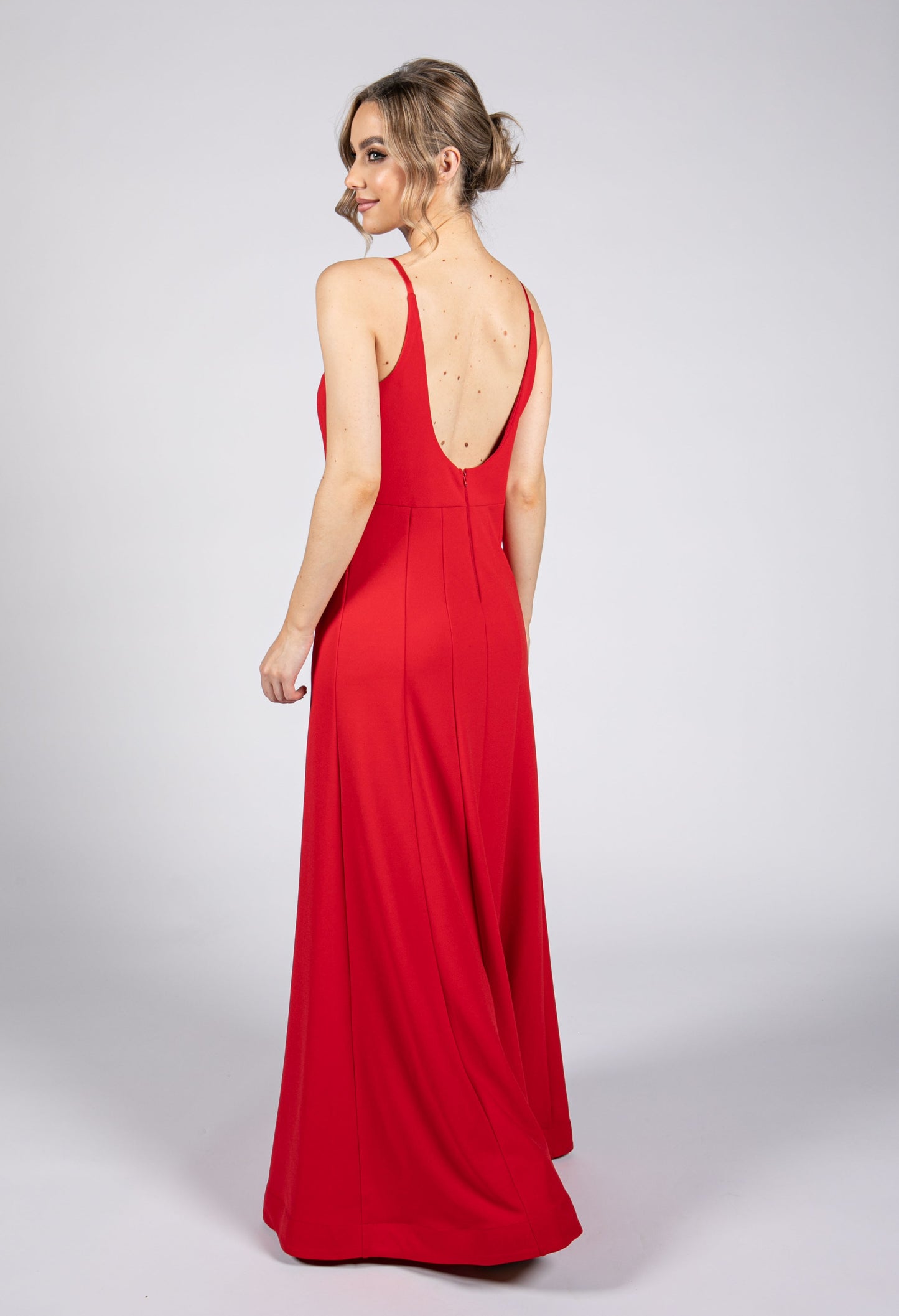 Low Back Lipstick Red Dress