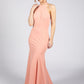 Coral Halter Neck Long Dress