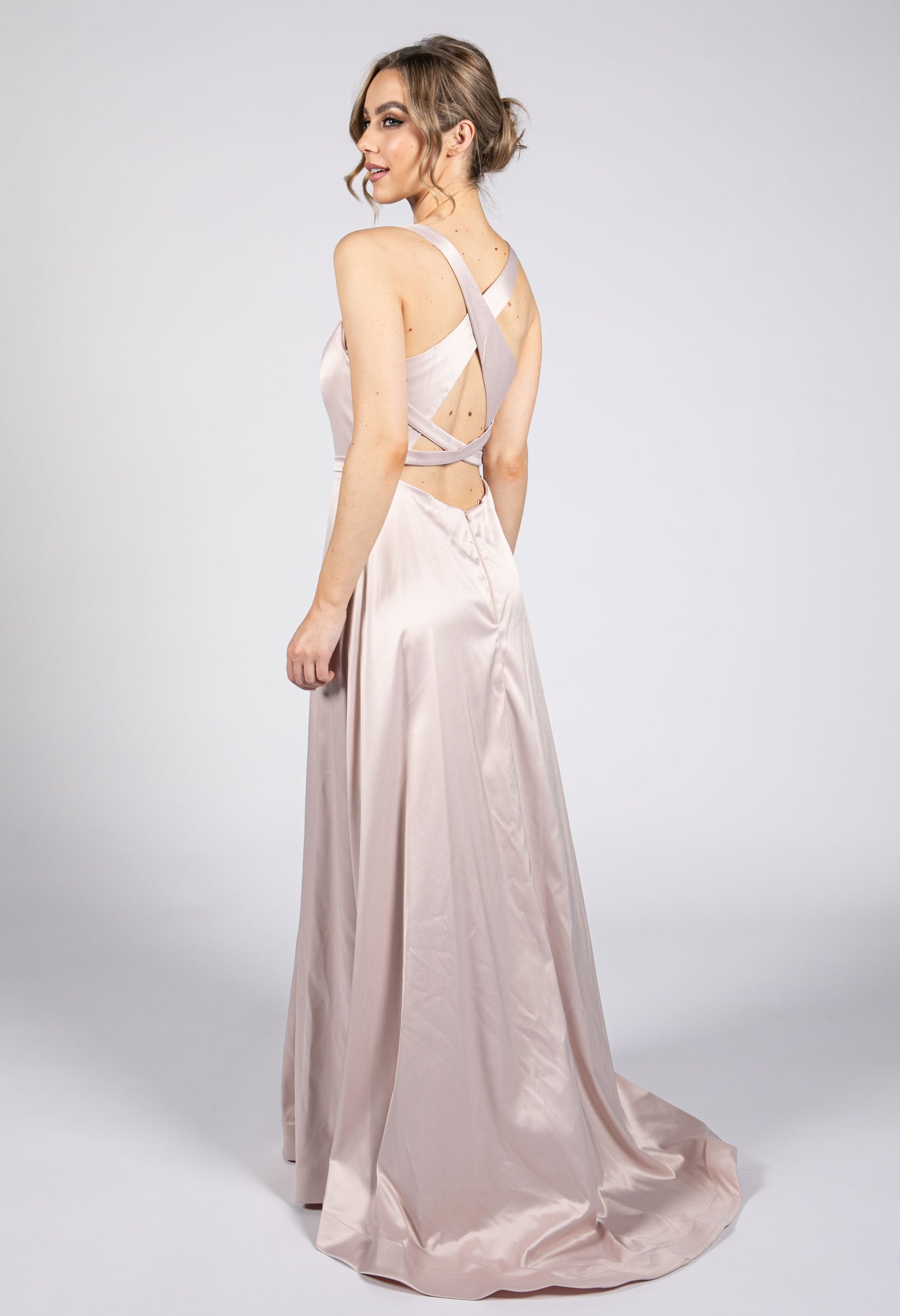 Blush Satin Ballgown