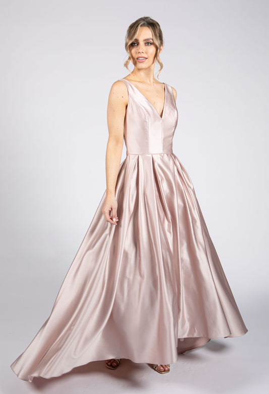 Satin Blush Ballgown