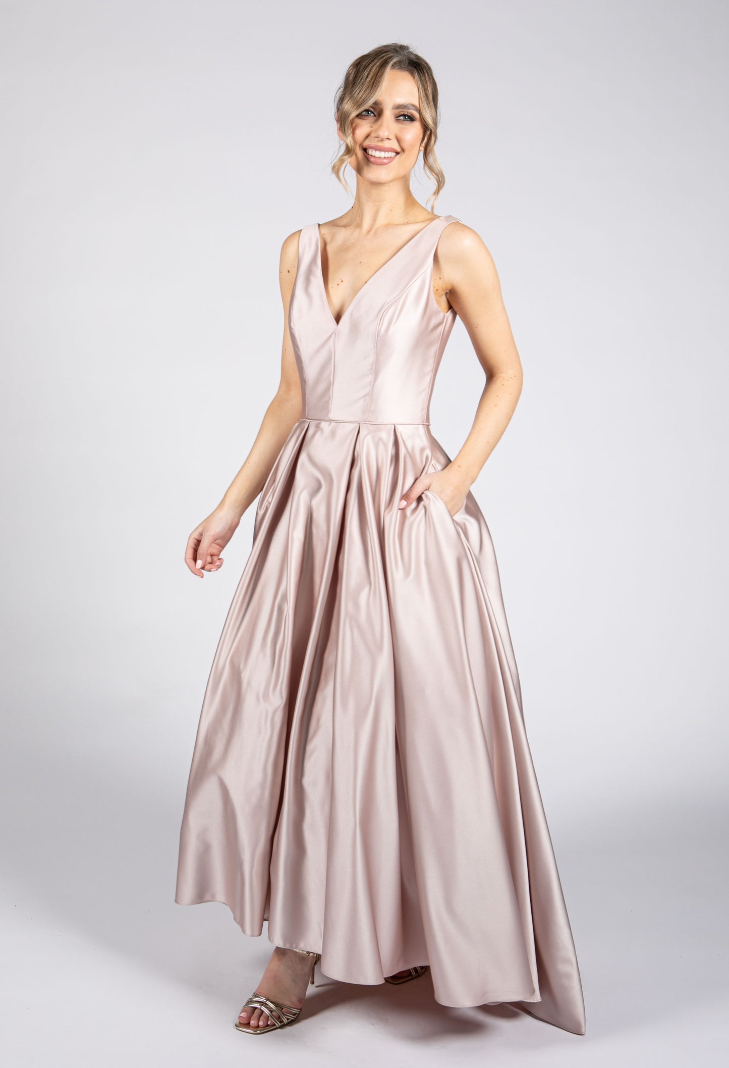 Satin Blush Ballgown