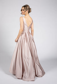 Satin Blush Ballgown