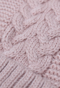 CABLE KNIT BOBBLE HAT