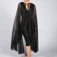 Black Chiffon Cape