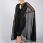 Black Chiffon Cape