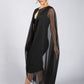 Black Chiffon Cape