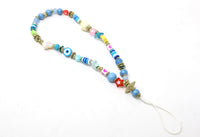 Multicoloured bead phone charm