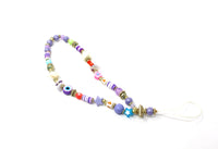 Multicoloured bead phone charm