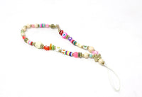 Multicoloured bead phone charm