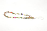 Multicoloured bead phone charm