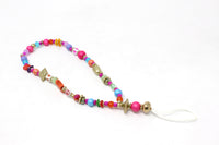 Multicoloured bead phone charm