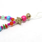 Multicoloured bead phone charm