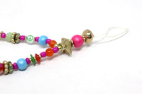 Multicoloured bead phone charm