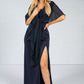 Navy Chiffon Shoulder Wrap