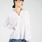 Embroidered Tie Hem Blouse in White