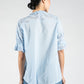 Embroidered Tie Hem Blouse in Sky Blue