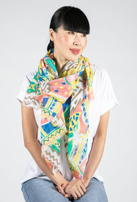 Floral Deco Print Scarf