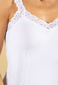 Seamless Lace Trim Corset Cami