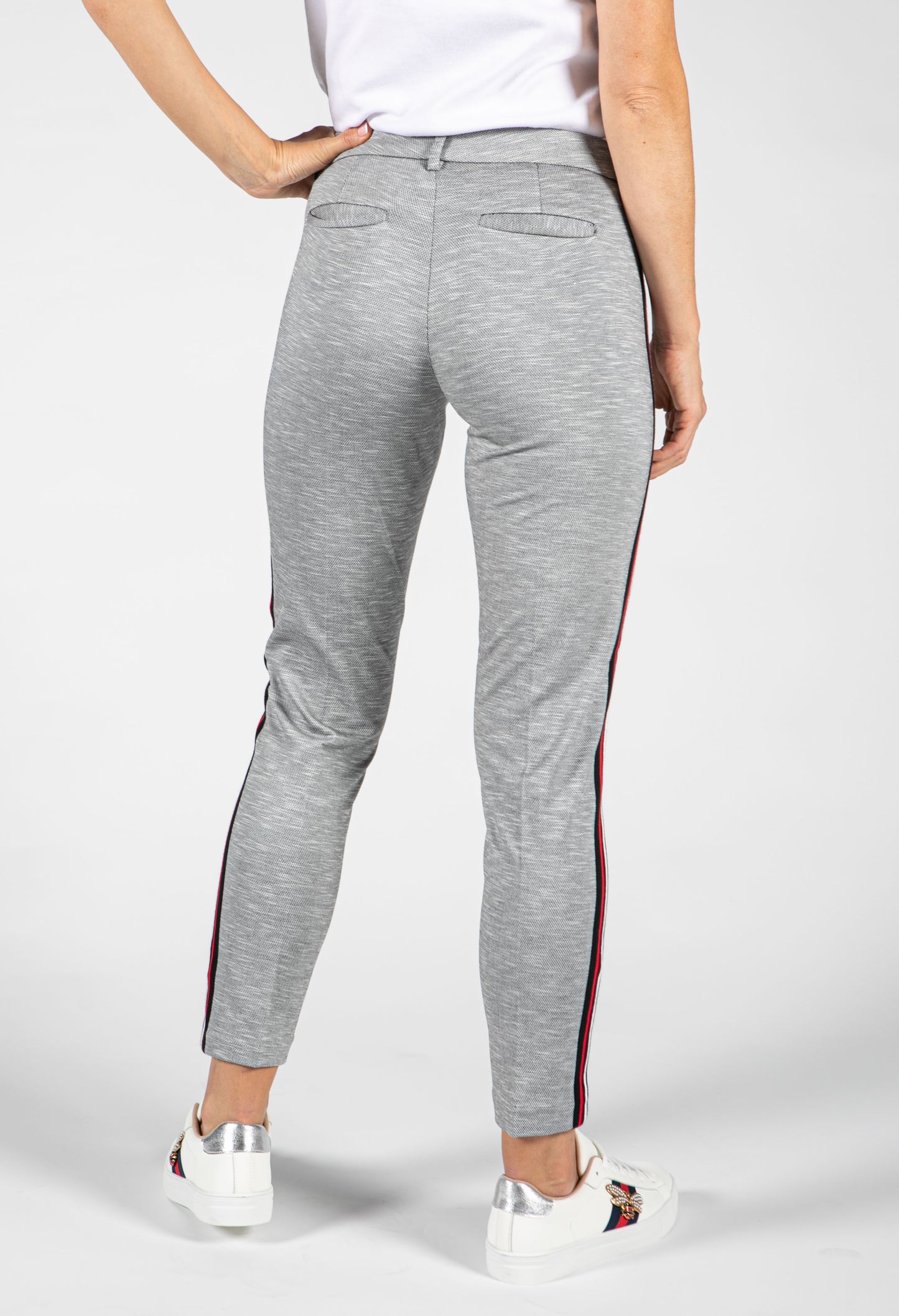 Grey Trousers With Side Stripe