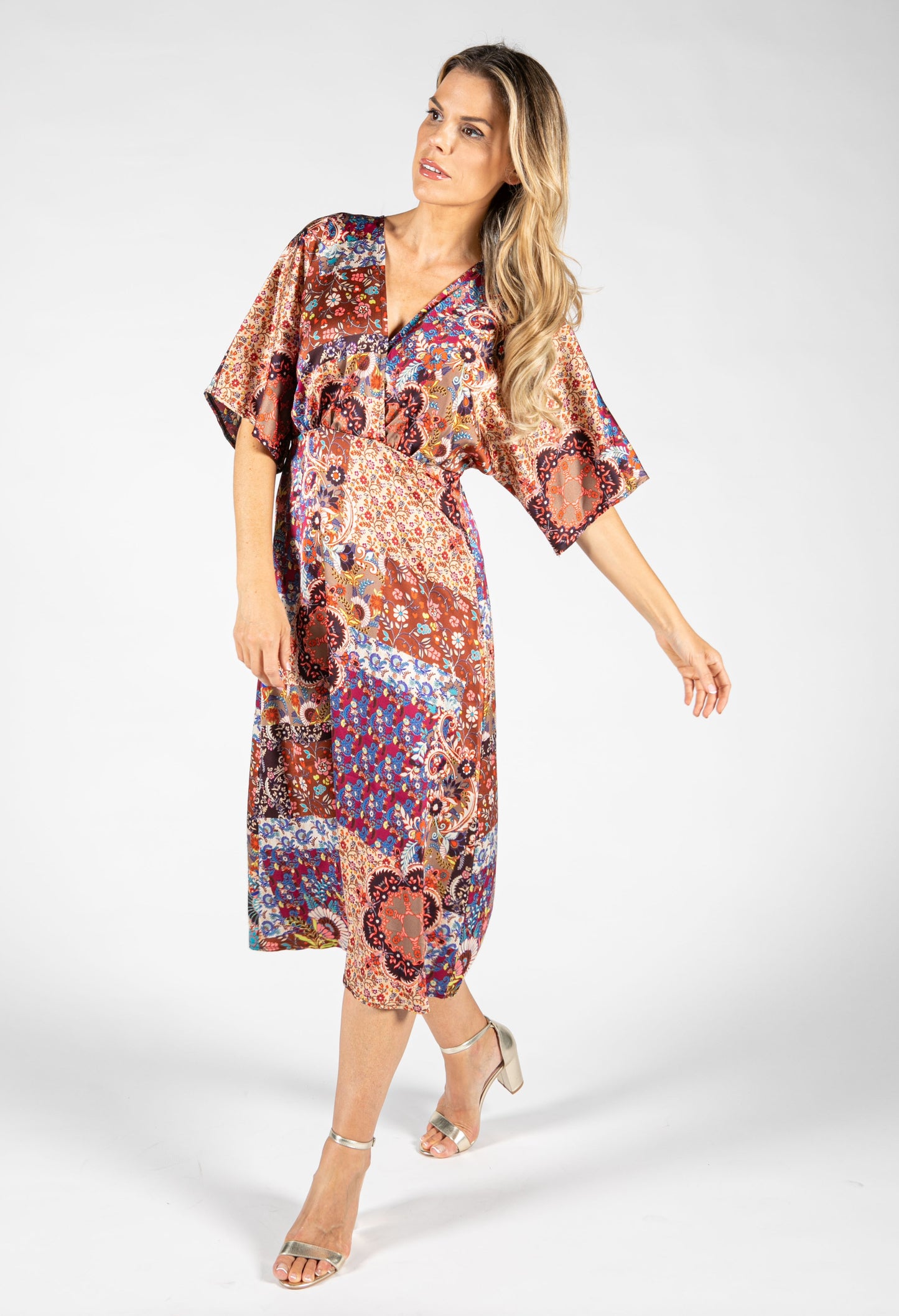 Paisley Pop Midi Dress