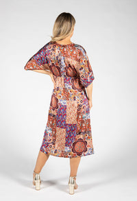 Paisley Pop Midi Dress