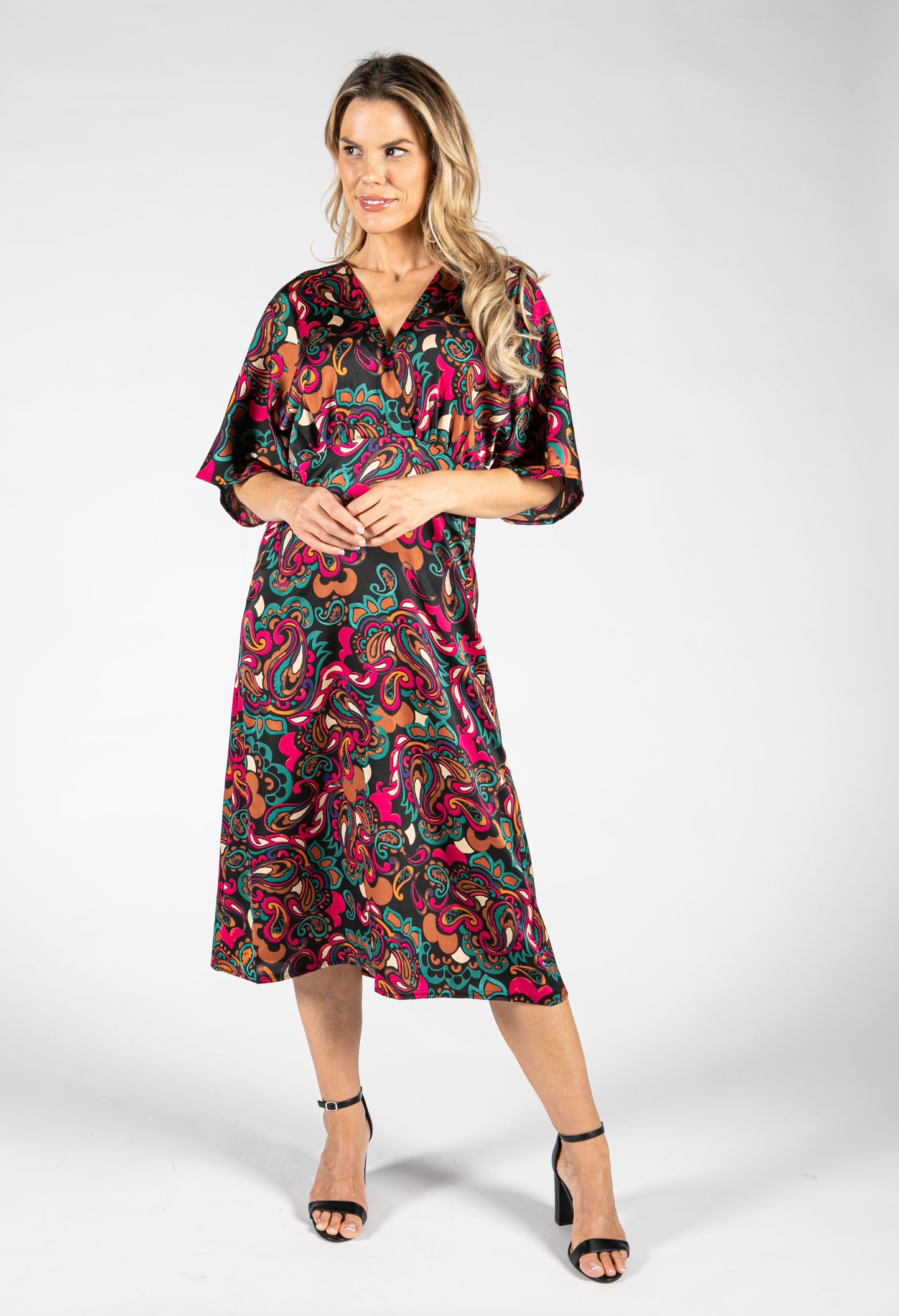 Paisley Pop Midi Dress