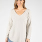 Fine Knit V-Neck Pullover-1