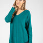 Fine Knit V-Neck Pullover-1