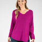 Fine Knit V-Neck Pullover-1