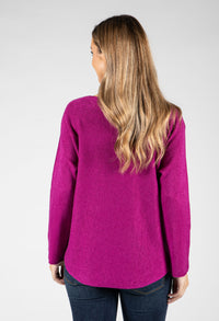 Fine Knit V-Neck Pullover-1