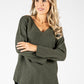 Fine Knit V-Neck Pullover-1