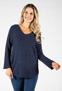 Fine Knit V-Neck Pullover-1