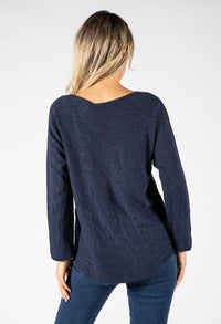 Fine Knit V-Neck Pullover-1