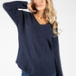 Fine Knit V-Neck Pullover-1