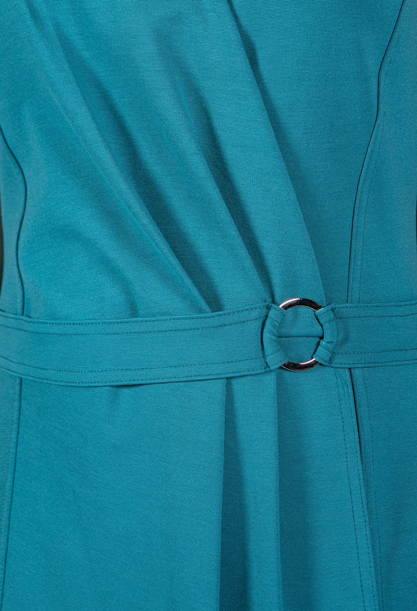 Belt Detail V-Neck Midi